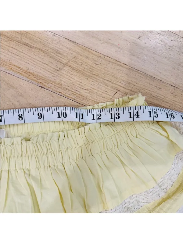 LoveShackFancy Ruffle Mini Skirt in yellow NWOT - Image 8
