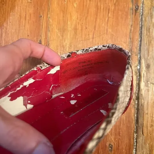 Bandolino Red Snakeskin Ballet Flats - Image 4