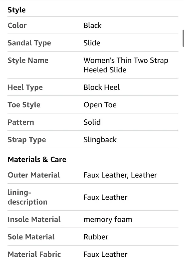 Amazon Essentials Black Mule Heels  - Image 2