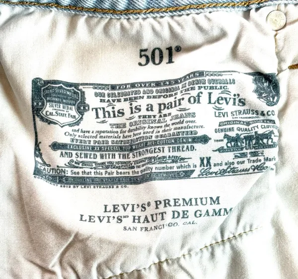 Levi’s Premium 501 Women’s W30 High Rise Cutoff Denim Shorts Distressed Blue - Image 7