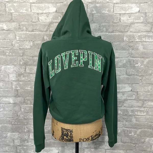 PINK - Victoria's Secret Crooped Green Hoodie - Image 6
