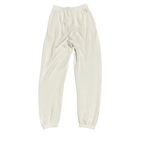 Boys Lie "Let Love Guide My Way" White Waffle Knit Sweatpants, size S - Image 2