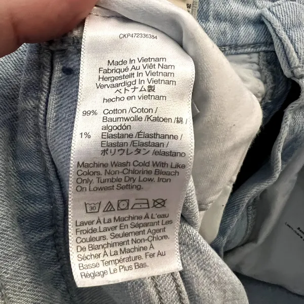 Madewell the perfect vintage wide-leg crop jeans light blue size 24 - Image 8