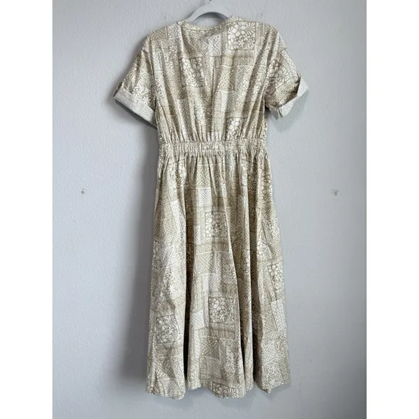 LOFT Tile Utility Midi Pocket Dress Khaki Tan Size 4‎ NEW - Image 11