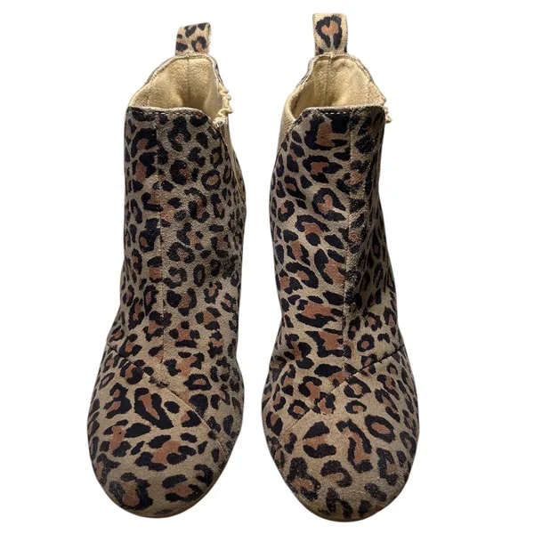 TOMS Kelsey Leopard Print‎ Wedge Ankle Boots 7.5 #1004940619-20 - Image 5