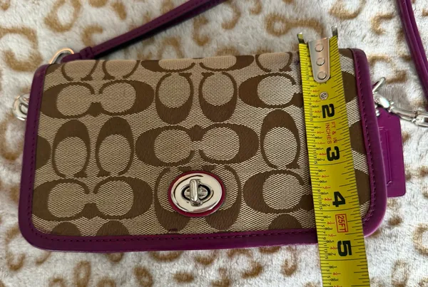 Coach Legacy Signature Penny Small Khaki/Berry Crossbody Bag - Image 8