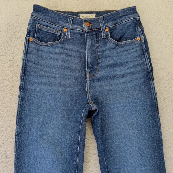 Madewell Stovepipe Jeans‎ Womens 26 High Rise Straight Leg Blue Denim NK893 - Image 7
