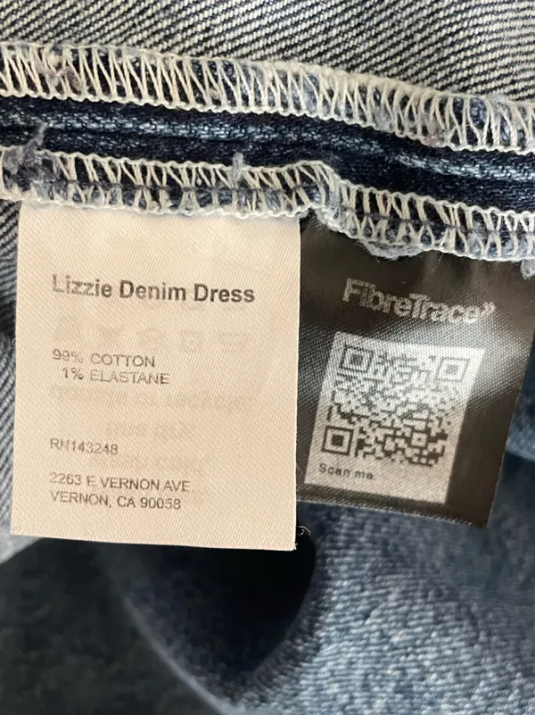 Reformation Jeans Lizzie Denim Mini Dress US 4 - Image 4