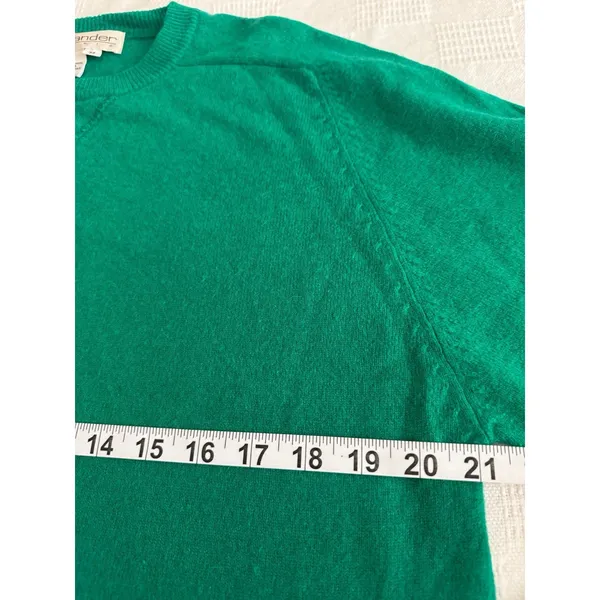 VTG 90s Y2K Outlander Studio Kelly Green Lambswool Angora Slouchy Sweater OVZS-M - Image 7