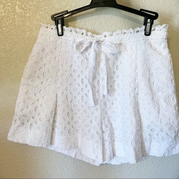 J Crew Eyelet White High Rise Shorts - Image 4
