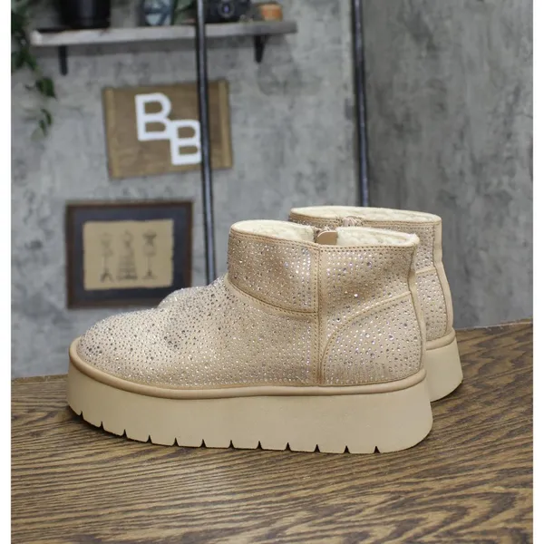 NWT wild fable Missy Platform Booties with Memory Foam Insole Beige Brown 8M - Image 6