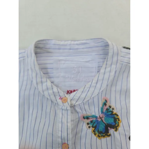 3J Workshop Johnny Was Tunic Dress Striped Floral Embroidered Boho size XL - Image 7