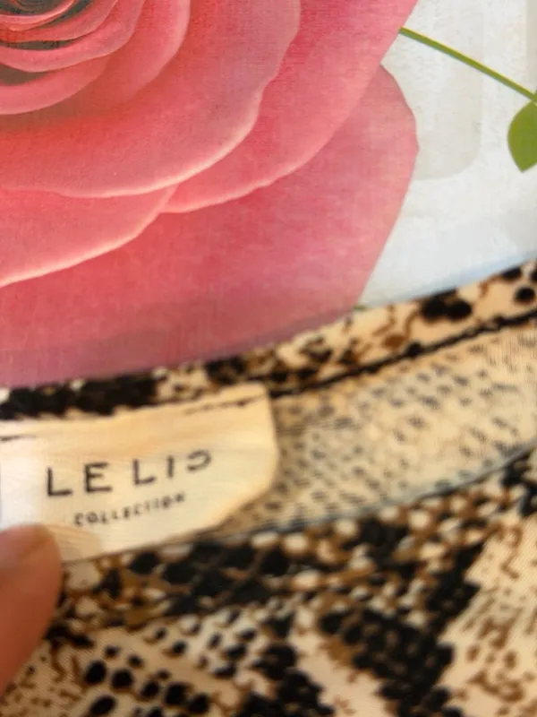 LELIS COLLECTION Snakeskin Print Long Sleeve Bodysuit - Image 2
