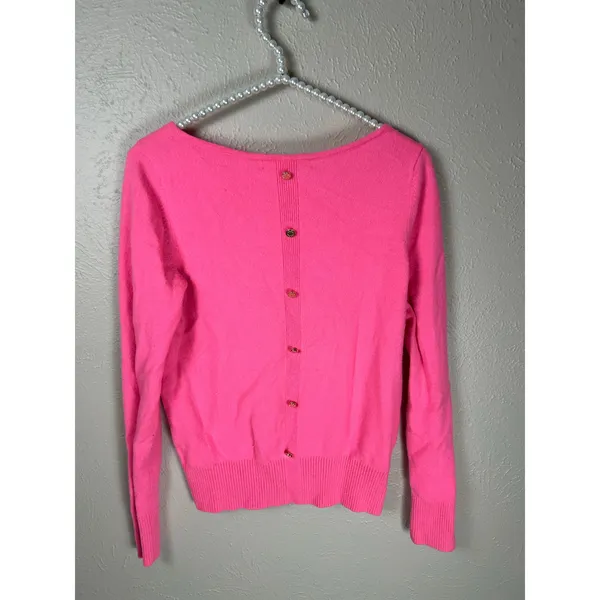 Lilly Pulitzer Cashmere Sweater Size Small Bright Pink Preppy Colorful TINY FLAW - Image 8