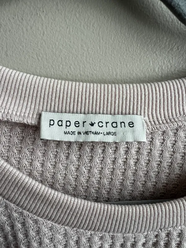 Paper Crane Waffle Knit Cropped Long sleeve - Image 3