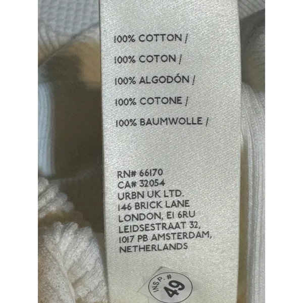 Free People Santa Clara Thermal Henley Womens Medium Alabaster NWT - Image 6