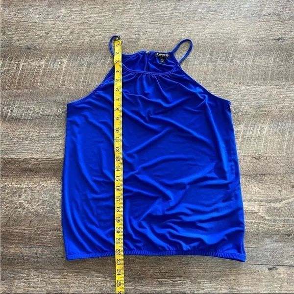 Express Blouse Royal Blue Sleeveless Small Office Preppy Bright Classy - Image 11