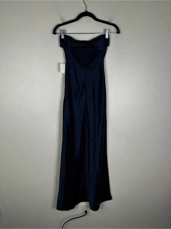 Altard State Navy Blue Satin Paityn Strapless Maxi Dress Women’s Sz XXS NWT - Image 6