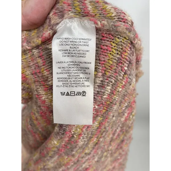 Pilcro‎ Anthropologie Deep V-Neck Oversided Spacedye Slouchy Sweater Size M - Image 6