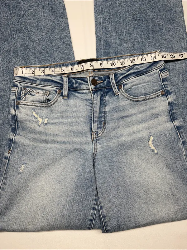 Buckle Light Blue Distressed Wide-Leg Relaxed Jeans - Image 7