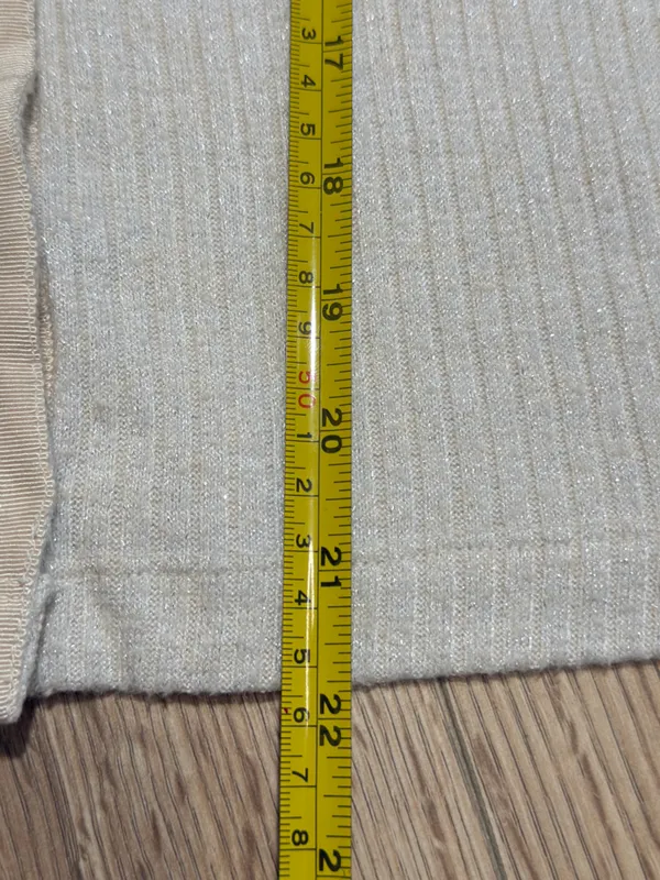 aerie Cream‎ Ribbed Button-Front Long Sleeve Top - Image 6