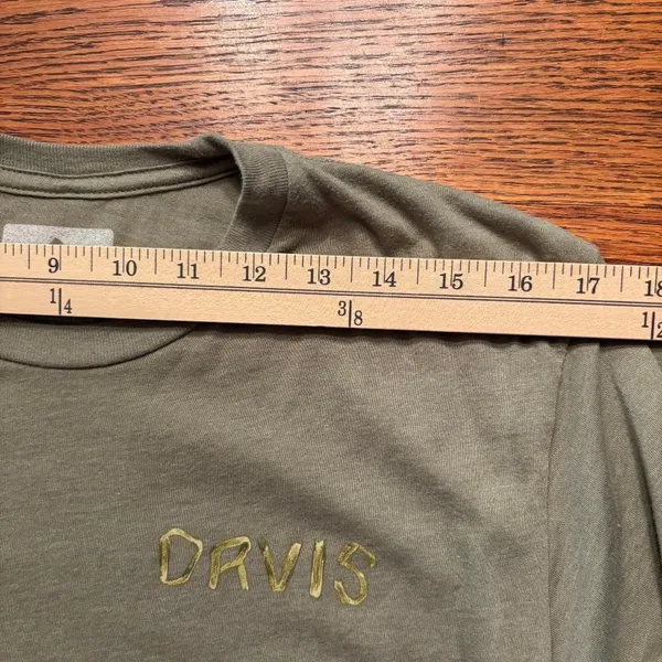 Orvis Tshirt Olive Green Dog Graphic Print Duck Hunting Women‎ s Size M - Image 6