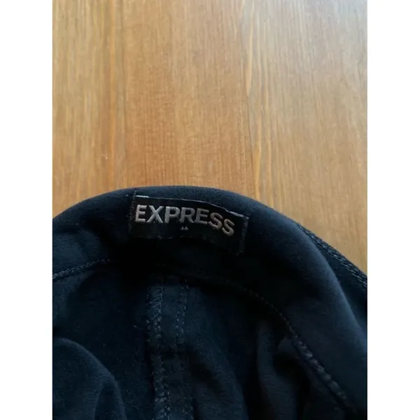 Express Black Button Front Mini Skirt Pockets Casual Preppy Size 6 Cotton - Image 6