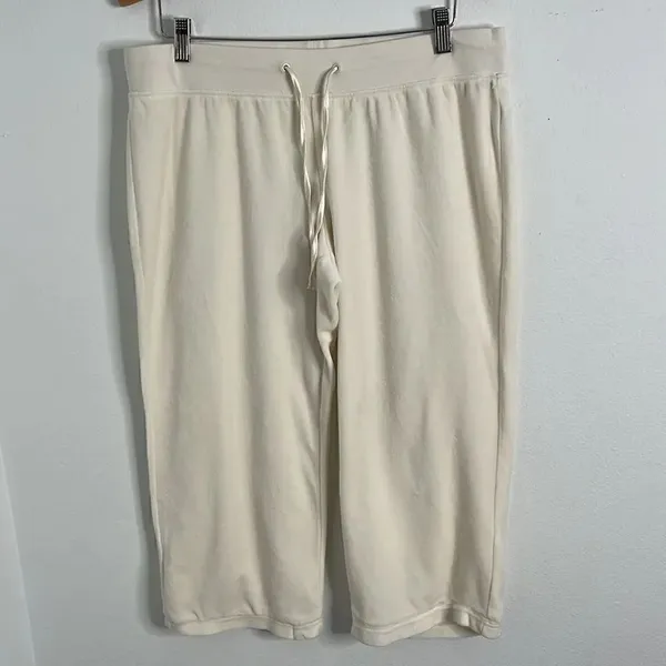 Made for Life soft velvet Capri sweatpants. Size PL. drawstring waist. - Image 4