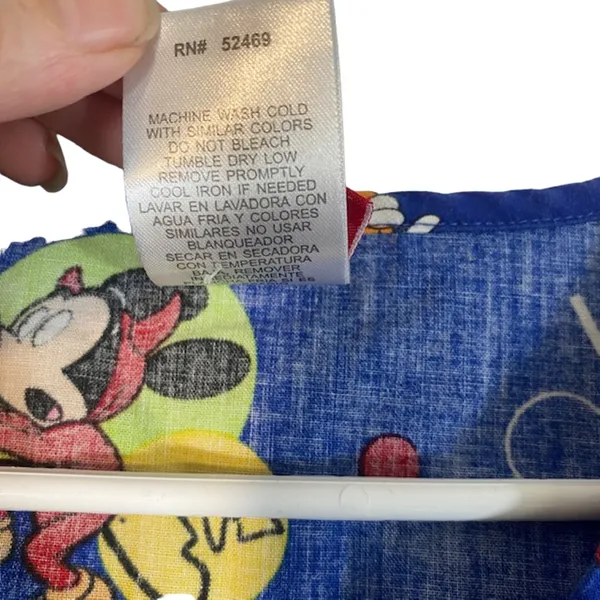 Disney Women’s Blue Mickey Mouse Halloween Wrap Tie Back Medical Scrub Top Sz XL - Image 11