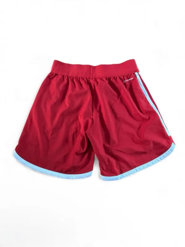 Adidas Tiro 23 Women’s Athletic Shorts Red with White Trim Size Small - Image 3