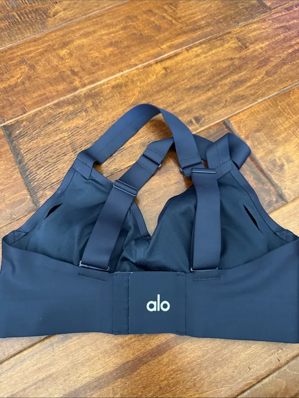 ALO Yoga Navy Strappy Wireless Sports Bra - Image 2