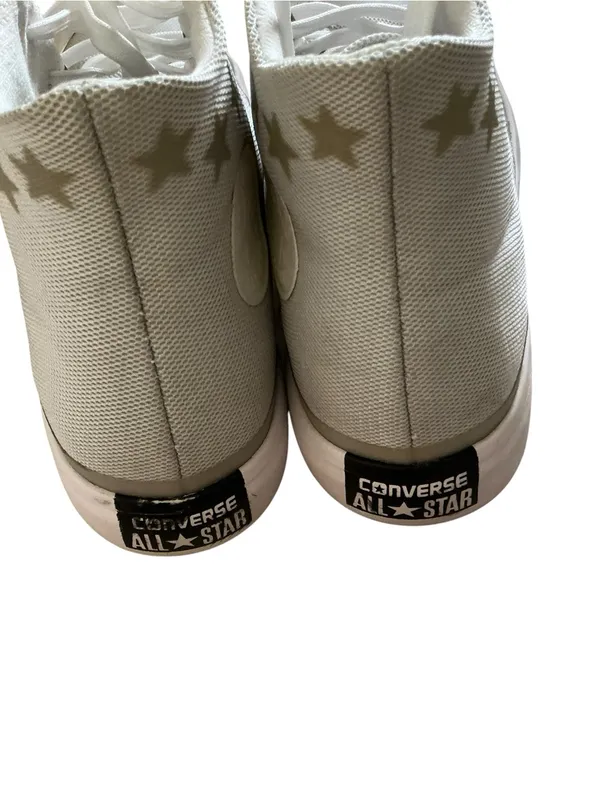 Converse Chuck Taylor modern high top sneakers grey knit with stars size 8 - Image 3