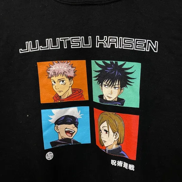 Urban Outfitters JuJuTsu Kaisen Satoro Gojo Yuji Megumi Nobara Anime Hoodie M - Image 2