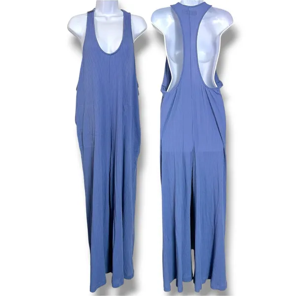 Free People Bohemian Zena One Piece Wide Leg Jumpsuit Periwinkle Blue Small NWT - Image 7