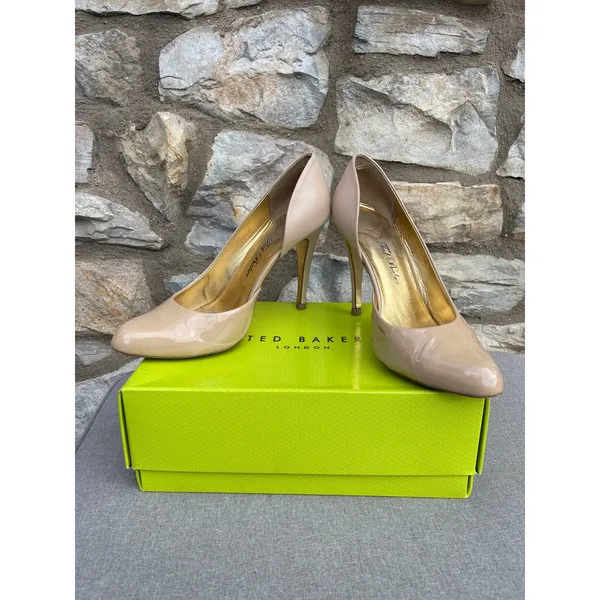 Ted Baker Saidaa 5-inch Dorsey heels patent leather Nude/Beige size 10 - Image 11