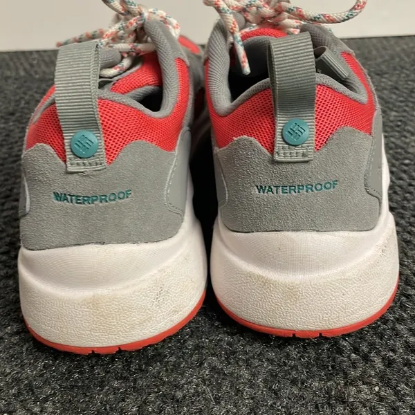 Columbia Pivot Waterproof Hiking Sneakers Shoes Size 9 Gray Red Womens HIking - Image 3