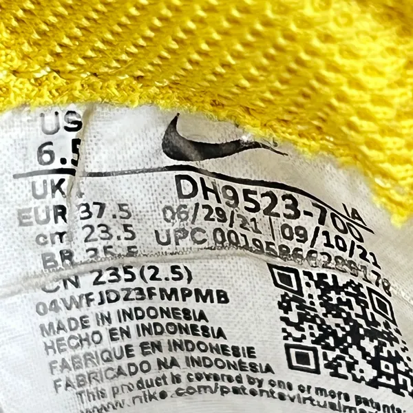 Nike Waffle One Yellow Blue Suede Mesh Sneakers DH9523-700 Womens 6.5 - Image 2