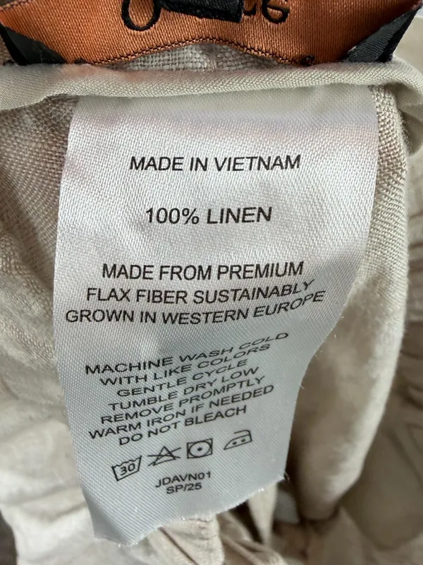 NWT Quince 100% European Linen Pants in Flax Size Medium - Image 11