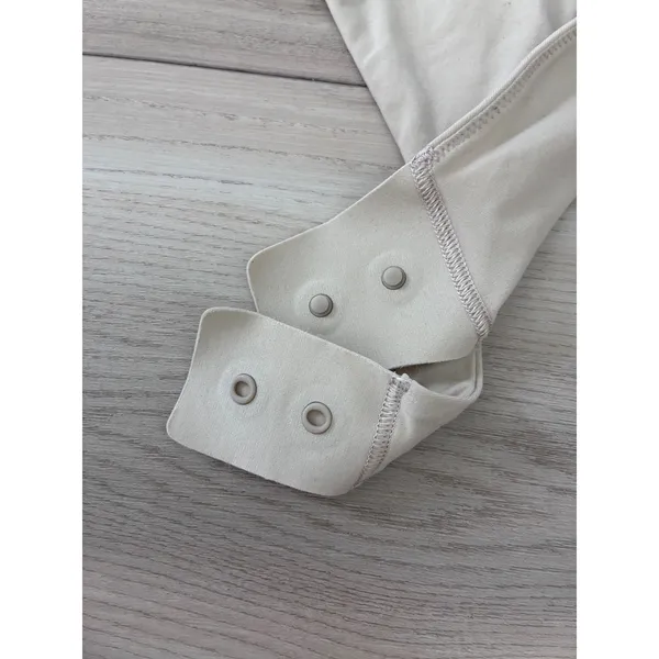 Lululemon Wundermost Ultra-Soft Nulu Square-Neck Bodysuit Cream Beige Large - Image 3