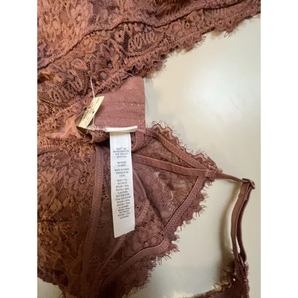 Aerie Rustic Bronze Lace Bralette -sz M - Image 4