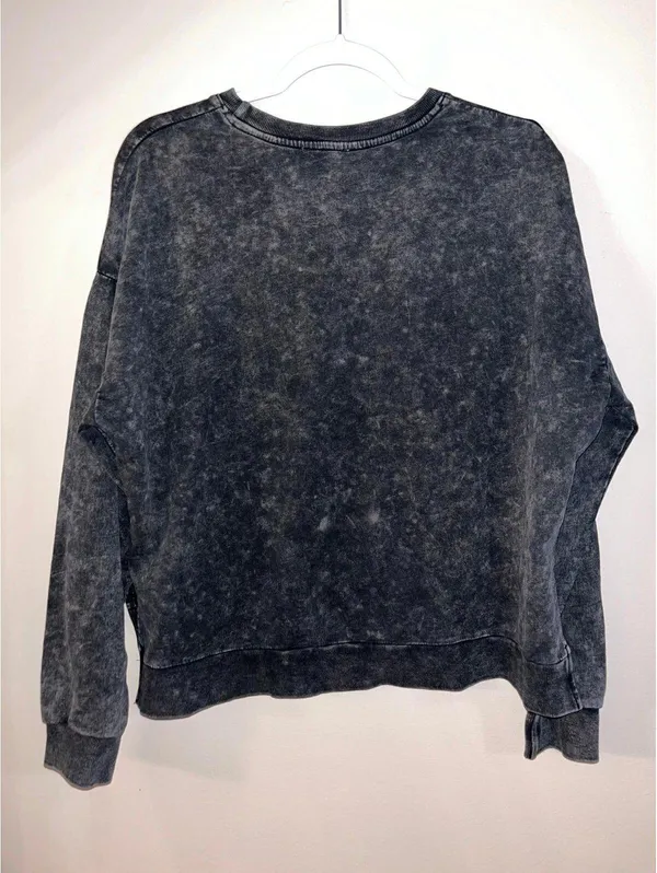 Le Lis Sweatshirt size Large Acid Wash Lightning Bolt Stars - Image 2