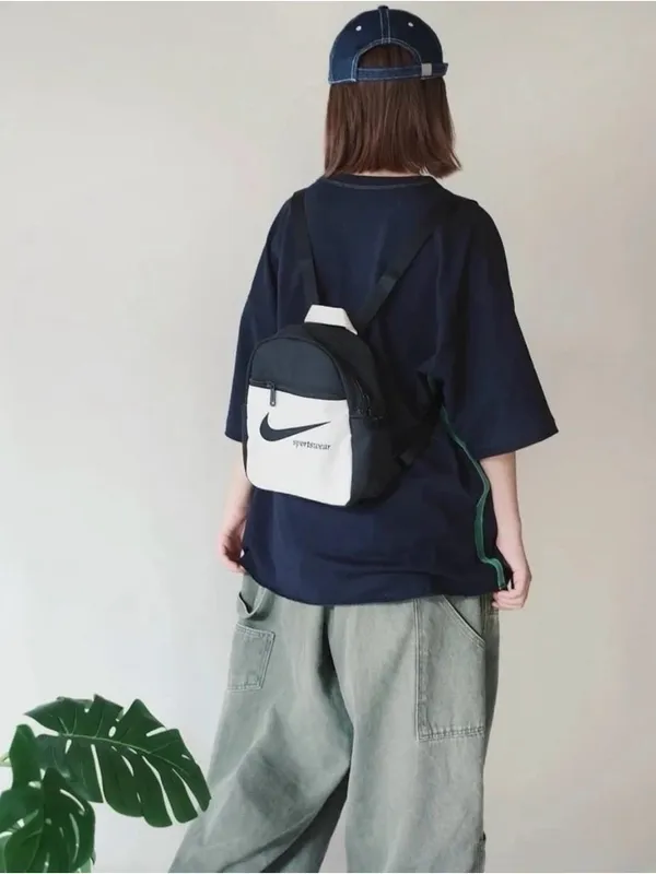Nike Sportswear NWT Black and Beige Mini Backpack - Image 2
