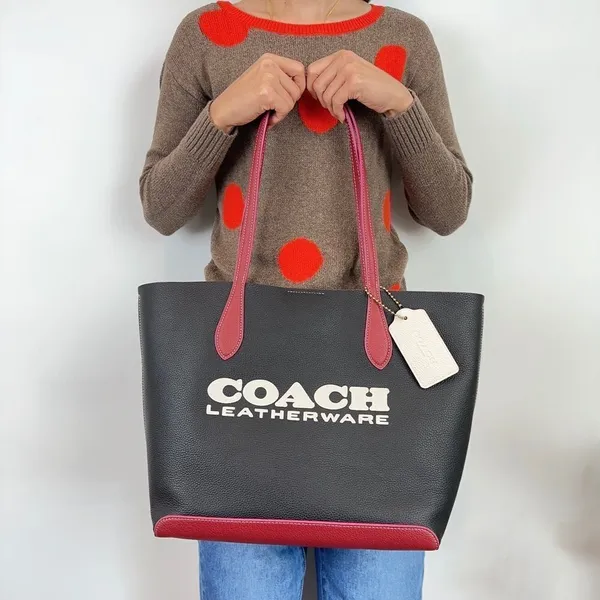 NWT Coach Kia Leather Tote In Colorblock‎ - Image 9
