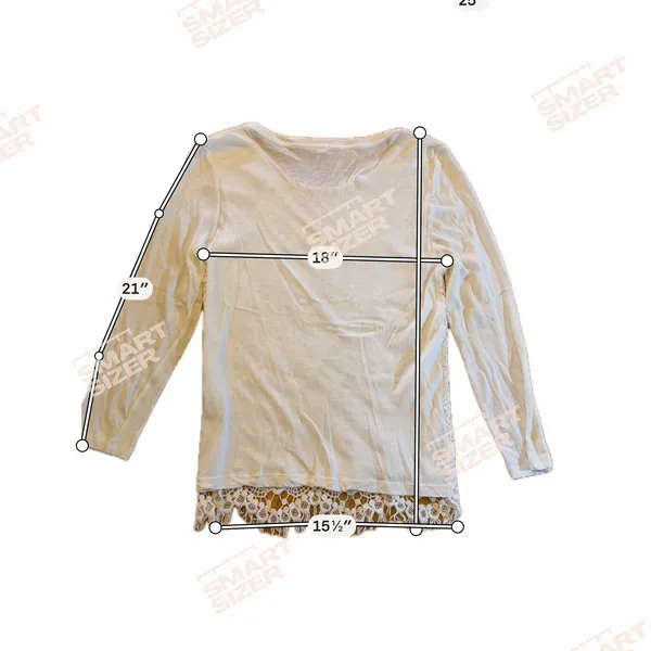J. Crew Blouse Womens Size M White Floral Crochet Lace Overlay Long - Image 6