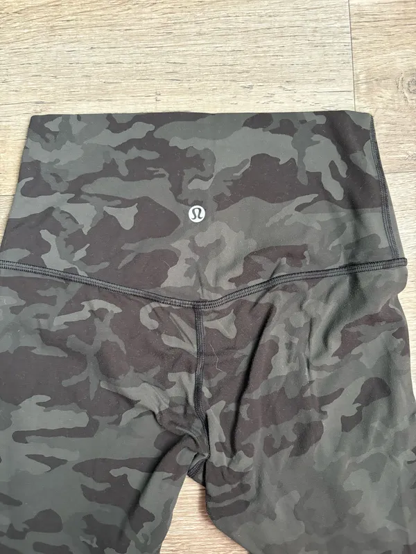 Lululemon Align Pant II Sz4 High Rise Leggings 25" Green Camo Yoga Pants In Sz 4 - Image 5