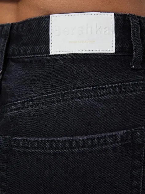 Bershka Ripped High Rise Waisted Wide Leg 90’s Jean Denim Pants - Image 6