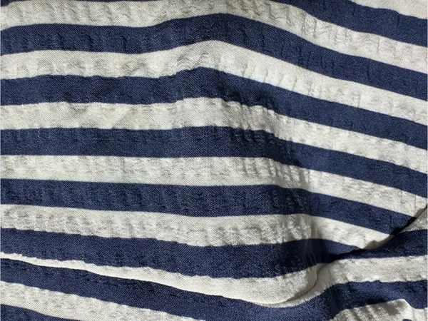 Lululemon Seersucker High-Neck Long-Line Swim Womens Navy Top Sz Small - Image 4