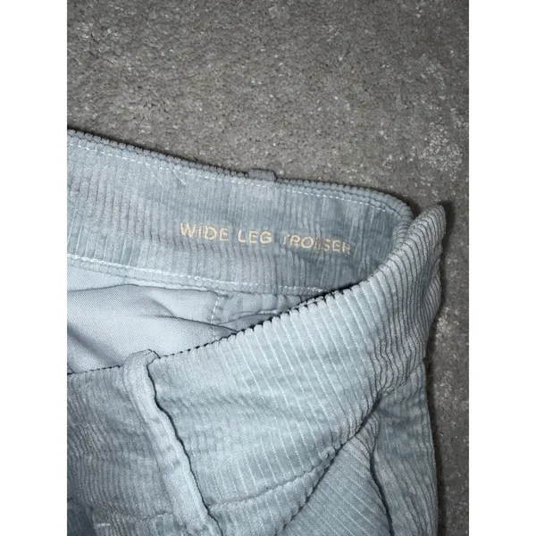 american eagle wide leg‎ trousers Corduroy Light Blue 2 Reg Stretch Waist Pants - Image 4