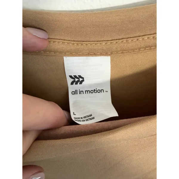 All In Motion Women's Airy Sleek Dress Tan Size large - Image 3