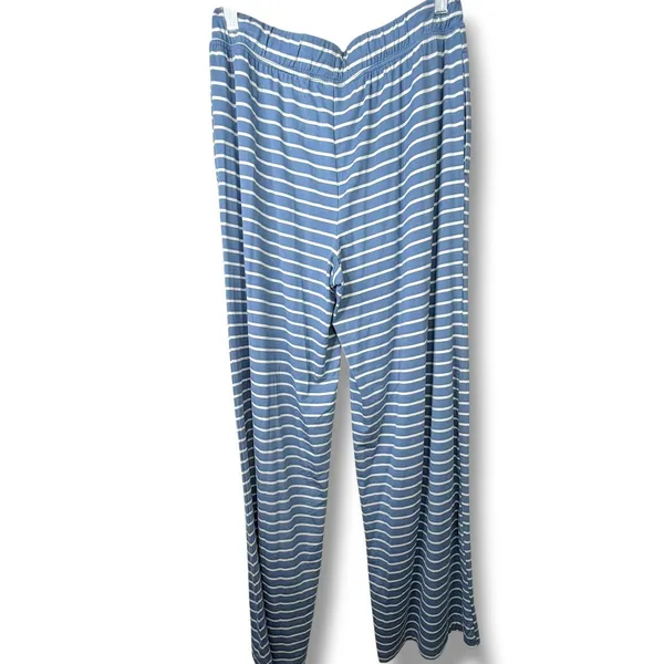 NEW State Of Day Intimates Blue Fluid-Knit Striped Lounge Pajama 3-Piece Set XS - Image 14